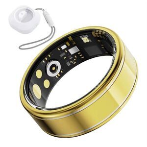 Anarow Fitness Tracker Ring for men gold size 10 smart ring